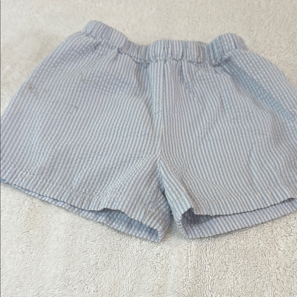 Blue Striped Kids Shorts